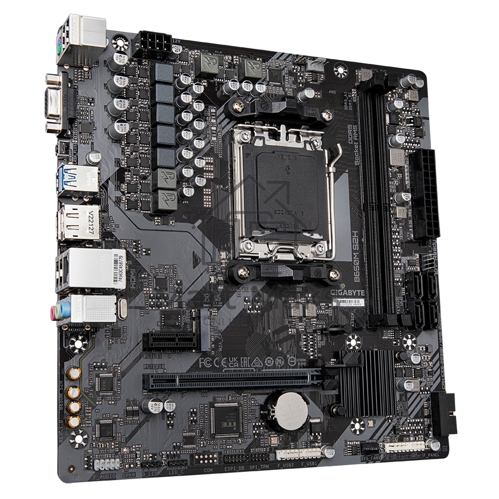 Материнская плата Gigabyte B650M S2H (V1.2/V1.4), AM5, AMD B650, 2xDDR5, 4xSATA, 1xM.2, 1xPCI-E 4.0 x16, 3xUSB-A 3.2 Gen 1, 1xUSB-C 3.2 Gen 1, 1x 1Gb LAN, 3x3.5 мм, 7.1, Micro-ATX