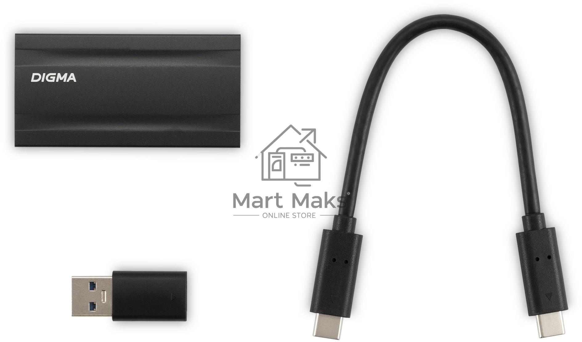 Внешний накопитель SSD Digma USB3.2 Gen2x2 256GB DGSM8256G2MGG MEGA X 1.8