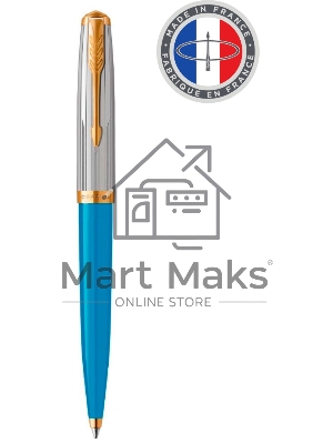 Ручка шариковая Parker 51 Premium (CW2169080) Turquoise GT M, черные чернила, подарочная коробка
