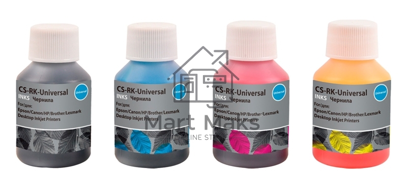 Заправочный набор Cactus CS-RK-Universal голубой/пурпурный/желтый/черный набор 4x40мл для HP/Lexmark/Canon