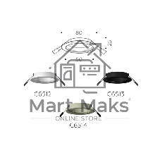 Корпус светильника C6513 SBK черный песок D80*H25mm MR16 GU5.3