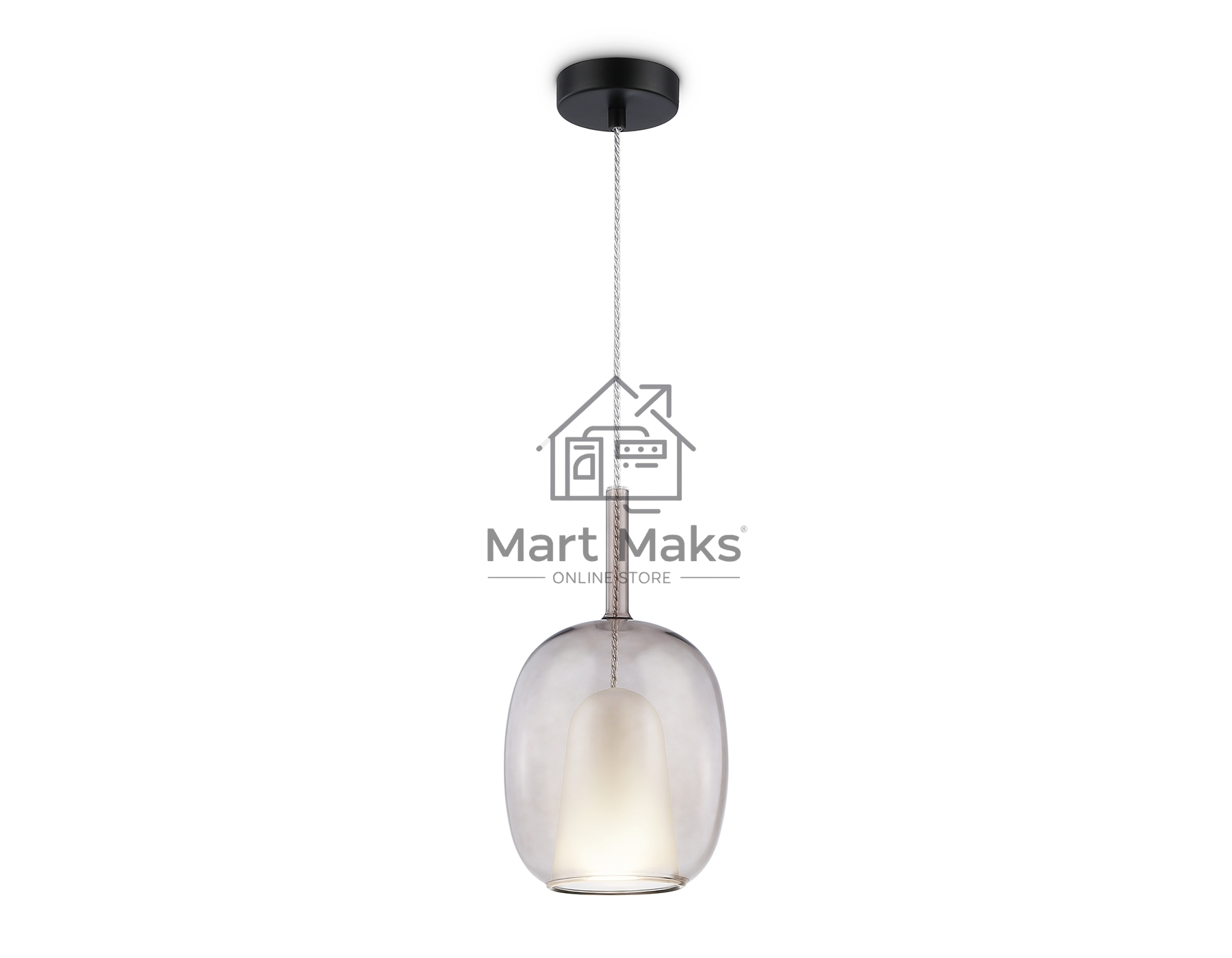 Подвесной светильник Ambrella light LH11125 BK/WH/TI черный/белый/янтарь E27 max 60W D175*310