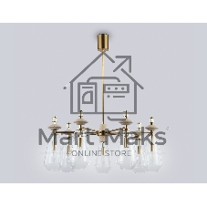 Люстра Ambrella light LH53306/7 BS/CL латунь/прозрачный E14*7 max 40W D770*925