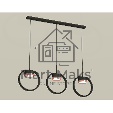 Светильник Ambrella light XB9107104/3 SBK/PPG черный песок/золото розовое полированное GX53 (C9107, N8126)