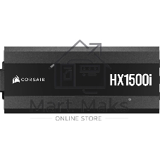 Блоки питания/ Power Supply Corsair HX1500i, Model RPS0132, 1500W 80+ Platinum (ATX, 3.1, PCIe 5.1, Full modular, 1x24(20+4)pin, 2x8-Pin to 12V-2x6 Cable, 3x4+4-pin CPU +12V (EPS), 6x4-pin Molex, 4x6+2-pin PCIe, 8xSATA3, 1xUSB Type-C, Active, 140x140mm, 150x200x86mm, APFC, Power cable-EU, black)