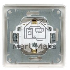 Механизм розетки TV 1-м СП Glossa проходной 4DB белый SchE GSL000192