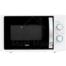 Микроволновая печь BBK 20MWS-711M/WS C белый/серебристый, 20 л, 700 Вт, переключатели - поворотный механизм