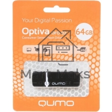 Флешка USB QUMO 64Gb USB 2.0 Optiva 02 Black, цвет корпуса черный (QM64GUD-OP2-black)