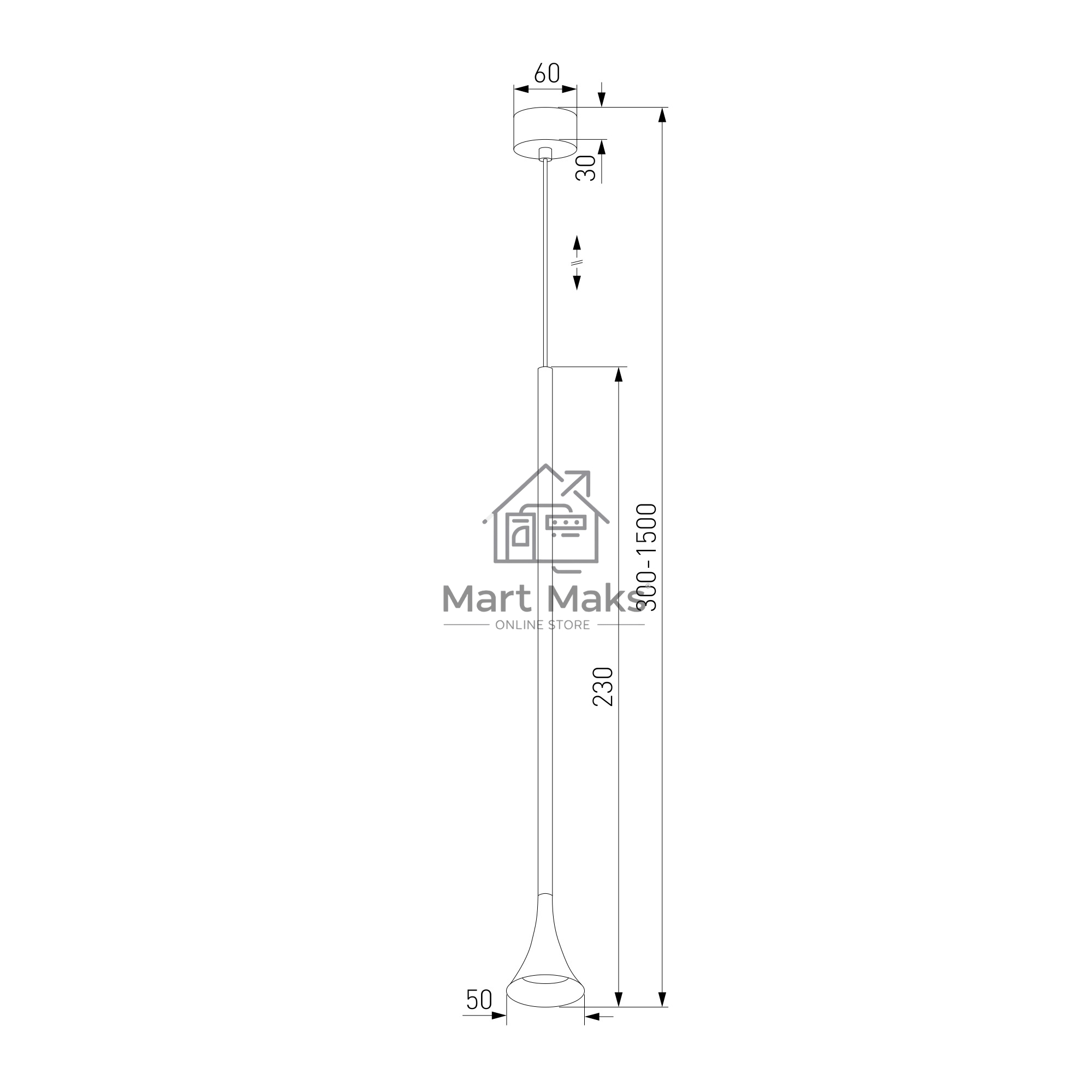 50314 LED 5W 4000K / Светильник подвесной светодиодный / латунь