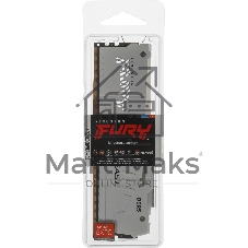 Оперативная память Kingston Fury Beast, DDR5, 32Gb (1x32Gb), 6000MHz, CL36, DIMM, радиатор, RGb, белый