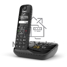 Радиотелефон Dect Gigaset AS690A черный автооветчик АОН