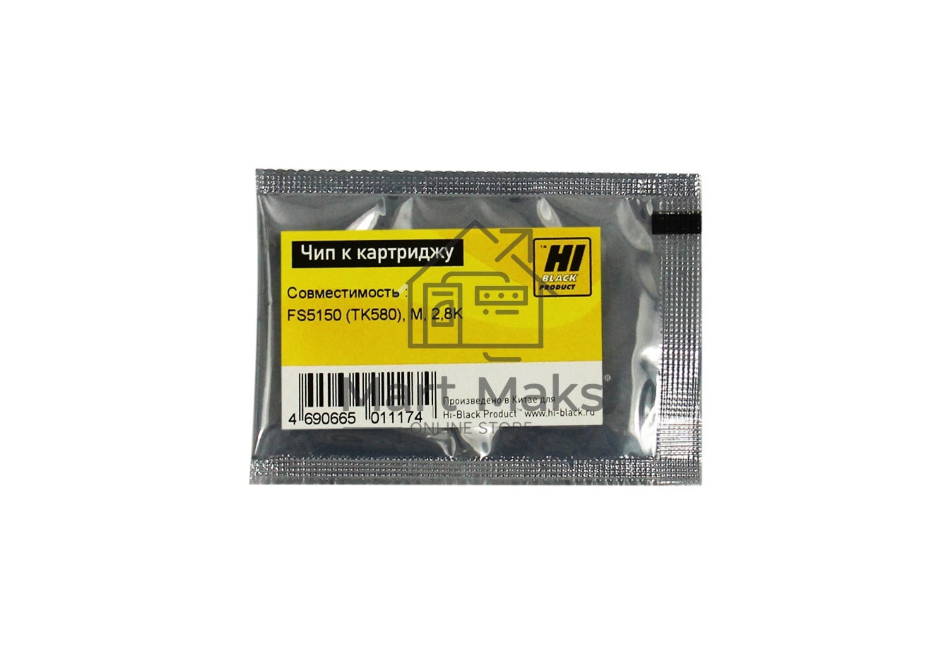 Чип к картриджу Kyocera FS-5150 (Hi-Black),new TK-580, 2.8K, M