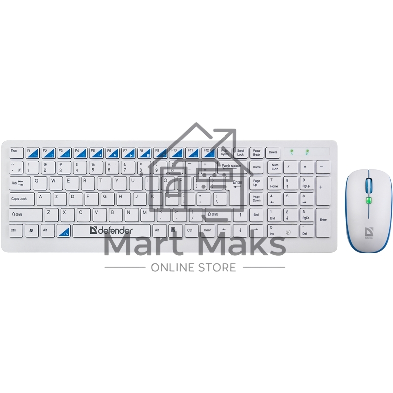 Клавиатура + мышь Defender Skyline 895 Nano W (белый) Кл:104, 1000/1500/2000dpi