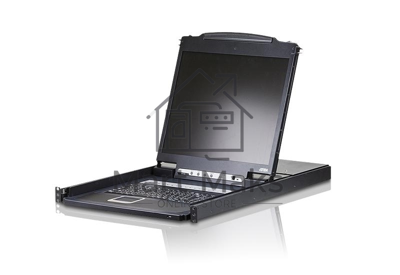 Переключатель/switch, KVM, 1 user консоль LCD/ЖК 19 =16 cpu/портов/port PS2/USB+VGA, с KVM-шнурами PS2 1х1.8м.;USB 1x1.8м., 1280x1024, 1U 19, исп.спец.шнуры, OSD, каскад 256, лат./рус.клав 16PLCD KVMP SWITCH 19INCH