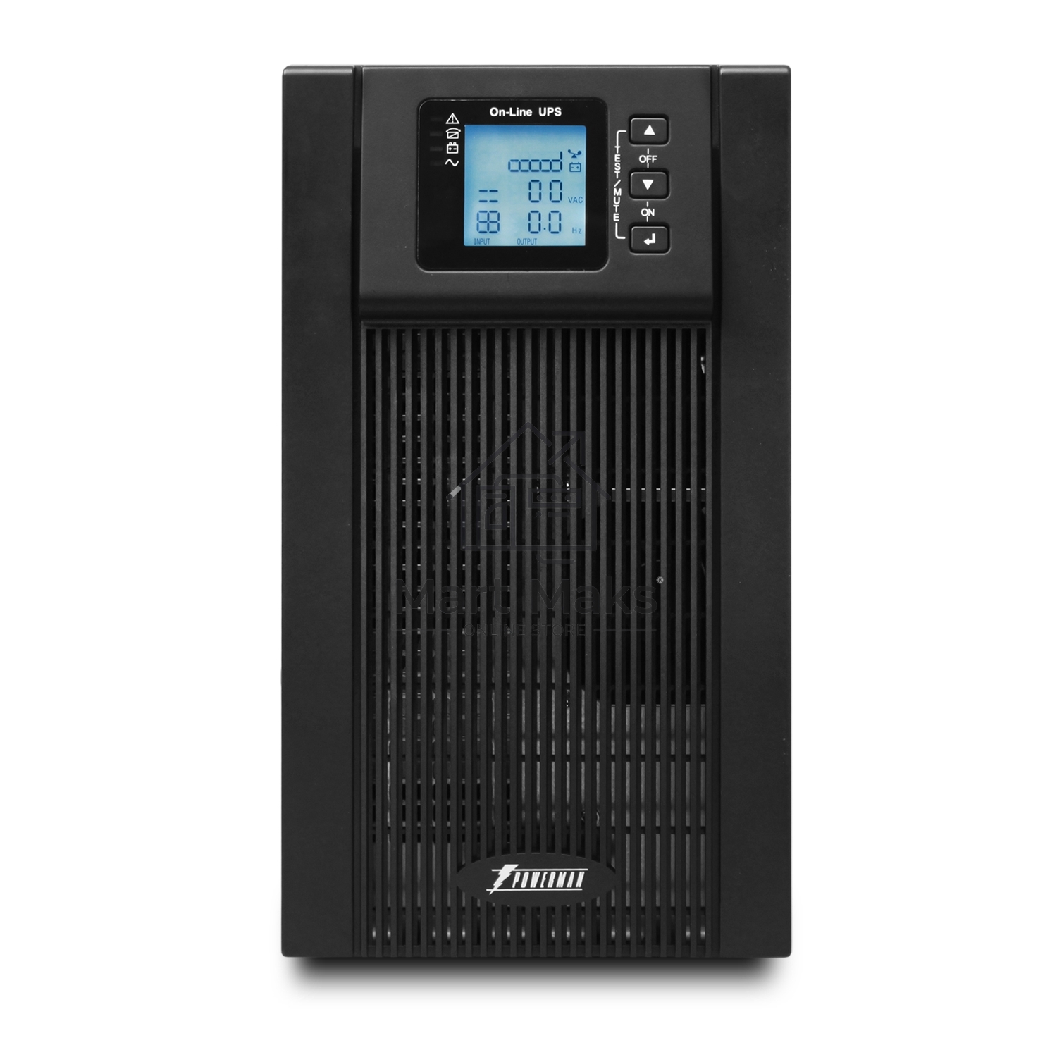 Источник бесперебойного питания Powerman Online 3000VA/2400W, 220V, Tower, Out: 3xShuko, Black*Online3000