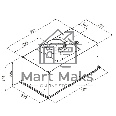 Вытяжка встраиваемая Maunfeld Crosby Power 60 белый, 60 см, 1050 куб. м/ч, 51.8 дБ