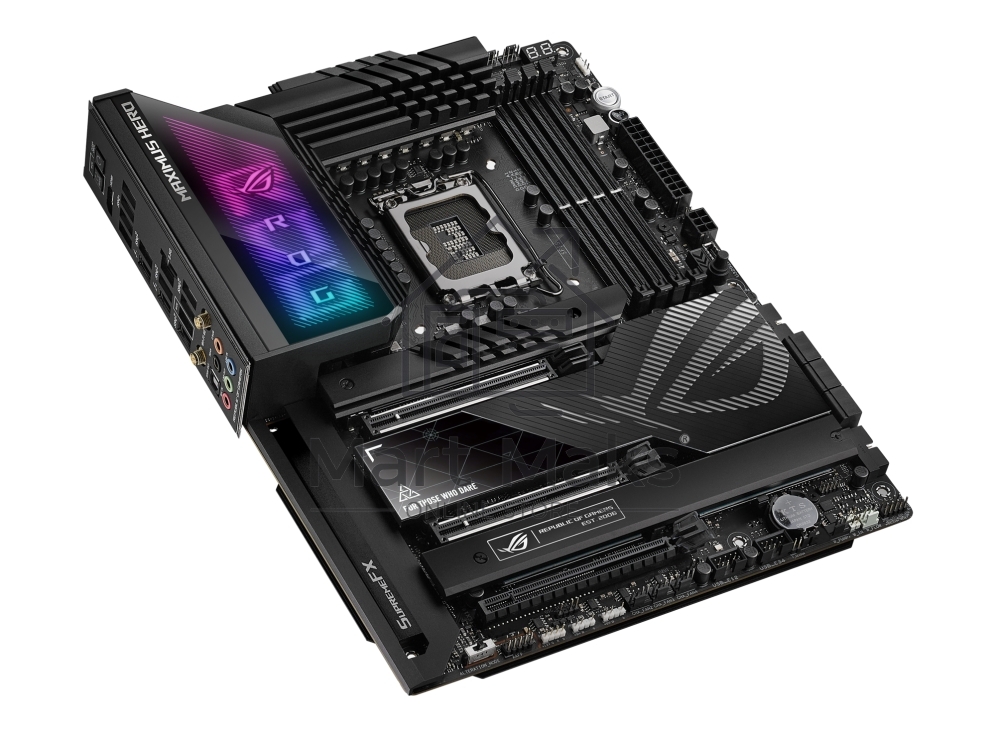 Материнская плата ASUS ROG MAXIMUS Z790 HERO, LGA 1700, Intel Z790, 4xDDR5, 6xSATA, 3xM.2, 1xPCIe 4.0 x4, 1xPCIe 5.0 x8, 1xPCIe 5.0 x16, 1xHDMI, 2xUSB-C 3.2 Gen 2, 1x 2.5Gb LAN, 4xUSB-A 3.2 Gen 1, 5xUSB-A 3.2 Gen 2, 5x3.5 мм, 7.1, Standard-ATX