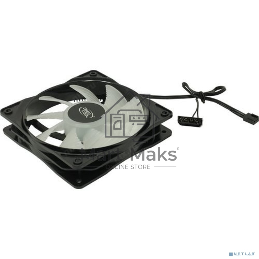 Вентилятор для корпуса DEEPCOOL RF120B черный, 120 мм, 1300 об/мин, 21.9 дБ, 3 pin