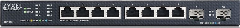 Мультигигабитный Smart L3 Lite коммутатор Zyxel NebulaFlex XMG1915-10E, 8xRJ-45: 1/2.5G, 2xSFP+, бесшумный (без вентилятора)