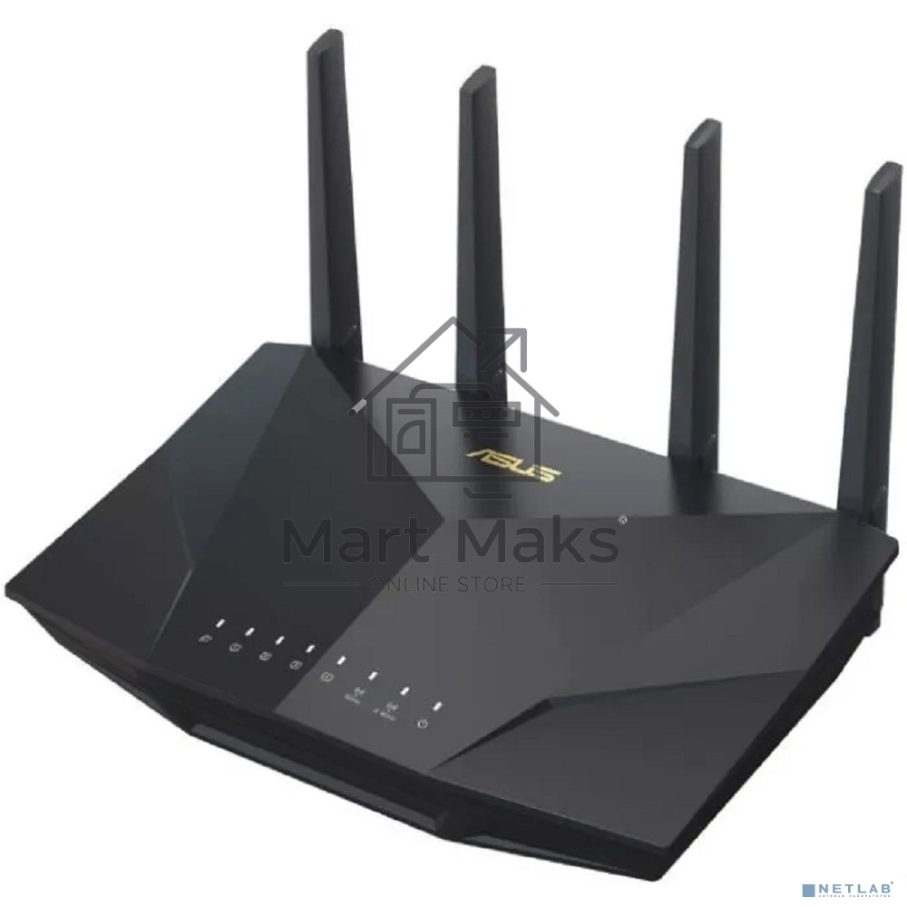 Маршрутизатор Asus RT-AX5400 AX5400 10/100/1000 компл.:устройство/крепления/адаптер черный (упак.:1шт)