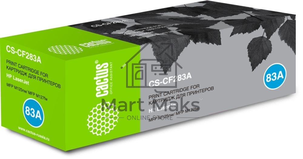 Картридж лазерный Cactus CS-CF283A черный (1500 стр.) для HP LaserJet Pro MFP M125nw, MFP M127fw