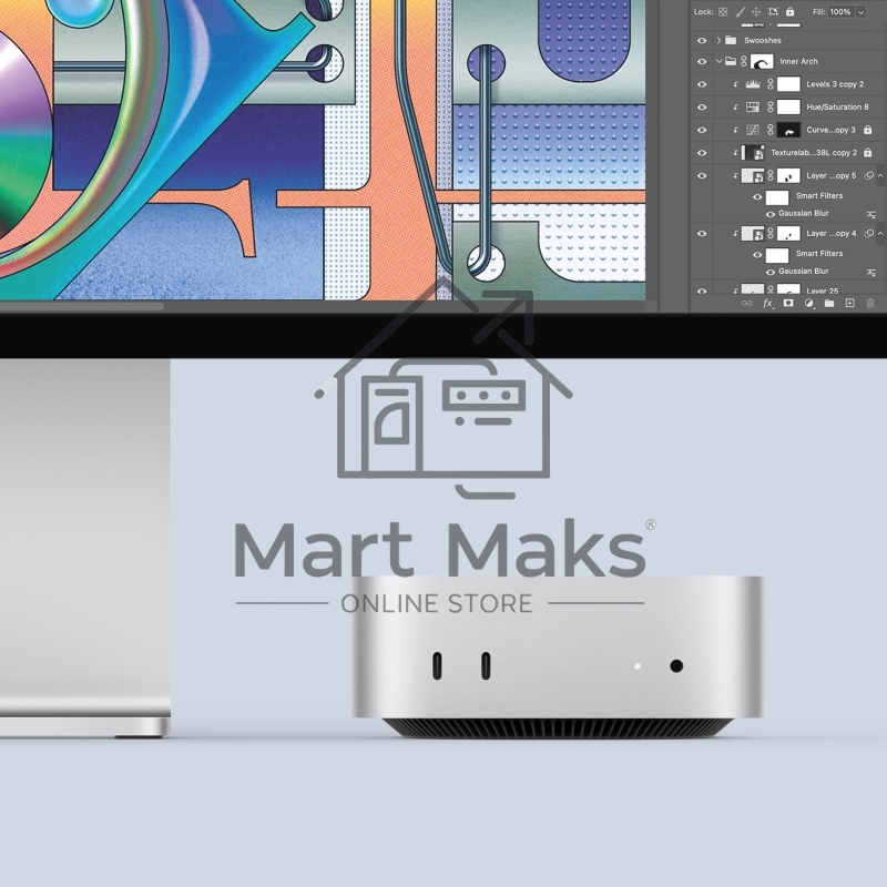 Компьютер Apple Mac Mini Silver (M4 Pro, 12C CPU, 16C GPU/24Gb/512Gb SSD) (MCX44RU/A)