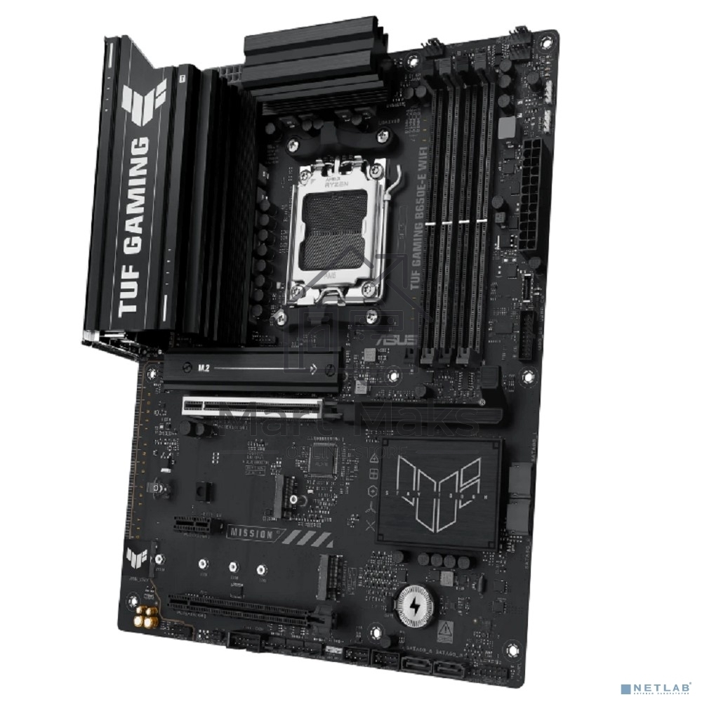 Материнская плата ASUS TUF GAMING B650-E WIFI, AM5, AMD B650, 4xDDR5, 4xSATA, 3xM.2, 1xPCIe 4.0 x16, 1xPCIe 4.0 x16, 1xPCIe x1, 1xDP, 1xHDMI, 1x2.5Gb LAN, Wi-Fi 6E, Bluetooth 5.3, 2xUSB-C (1x10Gbps, 1x20Gbps), 3xUSB-A 5Gbps, 2xUSB-A 10Gbps, 3xUSB-A 2.0, 5