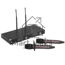 Радиосистема ITC T-521US UHF двухканальная радиосистема с двумя головными микрофонами, LCD дисплей, частотный диапазон 470-510 MHz.