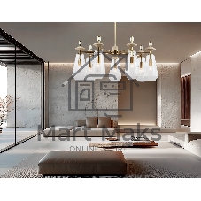 Люстра Ambrella light LH53306/7 BS/CL латунь/прозрачный E14*7 max 40W D770*925