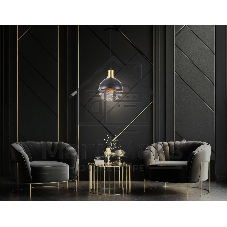 Светильник Ambrella light TR8504 BK/CP черный/медь E27 max 60W D200*1000