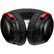 Гарнитура HyperX Cloud III S Wireless чёрный/красный, беспроводная, радиоканал, до 120 ч, съёмный микрофон, совместимость с PS5