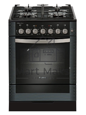 Плита комбинированная Gefest ПГЭ 6502-02 0044 черный, конфорок 4 газовых, духовка 52 л, 60 см x 85 см x 60 см