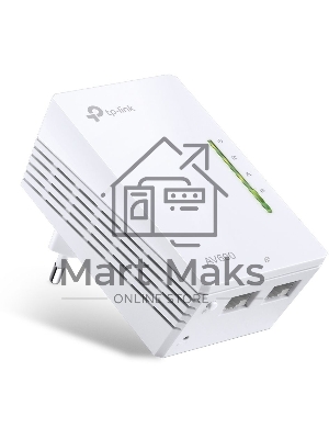 Сетевое оборудование TP-Link TL-WPA4220 300Mbps Wireless AV500 Powerline Extender, 500Mbps Powerline Datarate, 2 10/100Mbps Fast Ethernet ports, HomePlug AV, Plug and Play, WiFi Clone, Single Pack