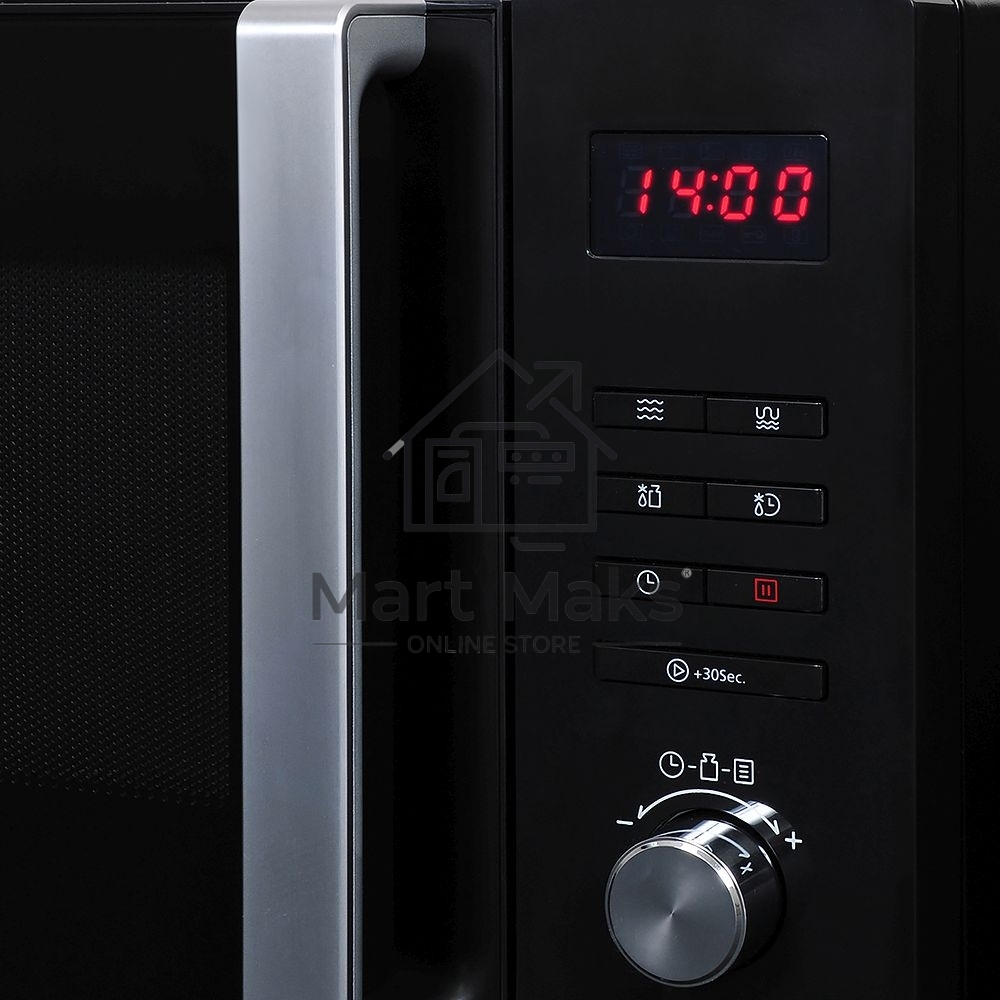 Микроволновая печь Hyundai HYM-M2062 черный, 23 л, 800 Вт, переключатели - поворотный механизм/кнопки