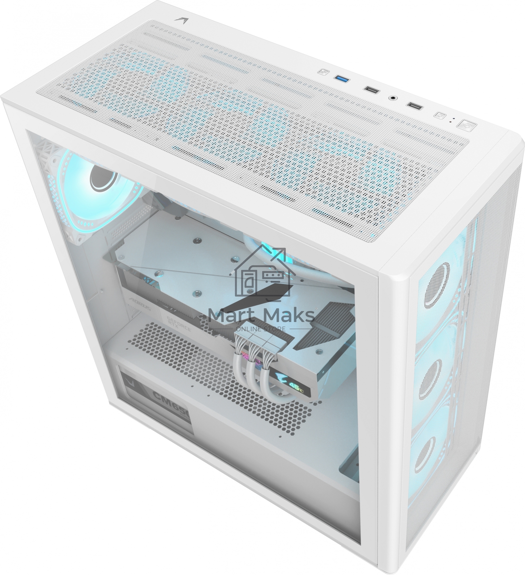 Компьютерный корпус Aerocool / Formula Air Power G5 Plus белый без БП ATX 4x120mm 2xUSB2.0 1xUSB3.1 audio bott PSU