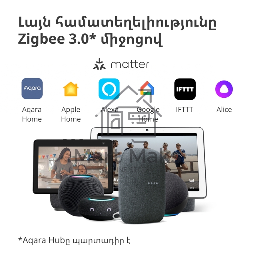 Термоголовка Aqara Smart Radiator Thermostat E1 (SRTS-A01) для радиат. резьбовой