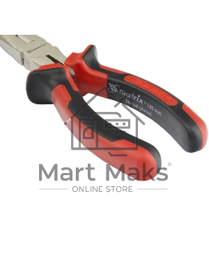 Длинногубцы Matrix NICKEL, 180 мм, прямые никелированные, двухкомпонентные рукоятки