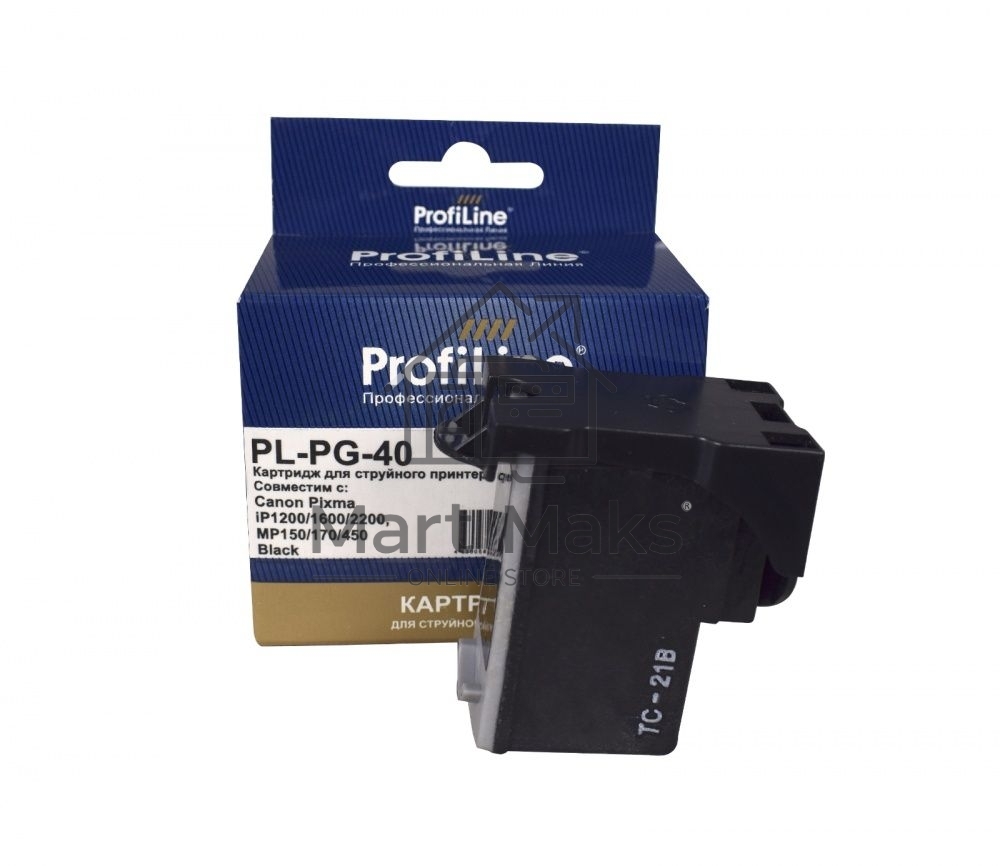 Картридж струйный ProfiLine PL-PG-40 для принтеров Canon Pixma iP1200/1600/2200, MP150/170/450 Black водн
