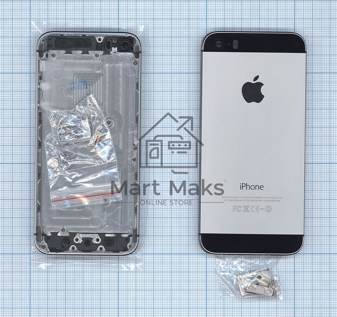 Задняя крышка для iPhone 5S серая
