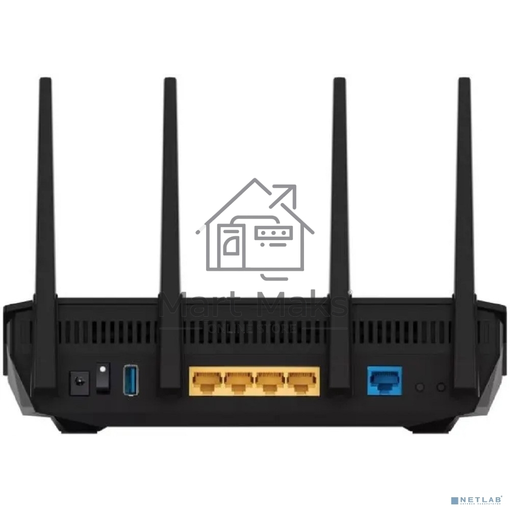 Маршрутизатор Asus RT-AX5400 AX5400 10/100/1000 компл.:устройство/крепления/адаптер черный (упак.:1шт)