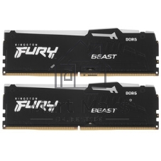 Оперативная память Kingston Fury Beast, DDR5, 64Gb (2x32Gb), 6000MHz, CL30, DIMM, с радиаторами, черный