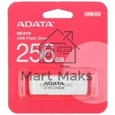 Флешка USB ADATA UC310 (UC310-256G-RBK), 256Gb, USB 3.2 Gen1, R/W 100/30, черный