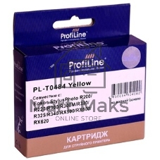 Картридж струйный ProfiLine PL-T0484 для принтеров Epson StylusPhoto R200/R220/R300/R300M/R320/R325/R340/RX500/RX600/RX620 Yellow водн