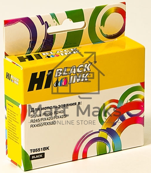 Картридж Epson Stylus Photo R240/RX420/RX520 (Hi-black) new, C13T055140, BK