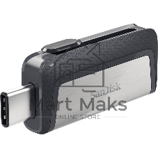 Флешка USB SanDisk DDC2 Ultra Dual (SDDDC2-032G-G46), 128Gb, USB 3.0/USB 3.1 Type C, R/W 150/30, серый/черный