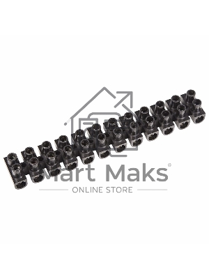 Клеммная колодка винтовая KВ-25 (10-25 мм²), ток 60 A, полипропилен черный (ЗВИ) Rexant