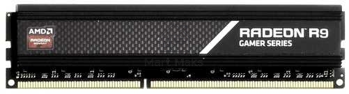 Оперативная память AMD Radeon R9, DDR4, 16GB (1x16GB), 3200MHz, CL16, DIMM, с радиатором, черный