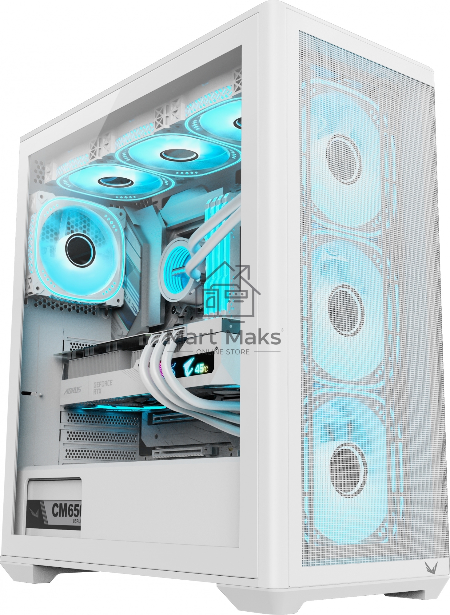 Компьютерный корпус Aerocool / Formula Air Power G5 Plus белый без БП ATX 4x120mm 2xUSB2.0 1xUSB3.1 audio bott PSU