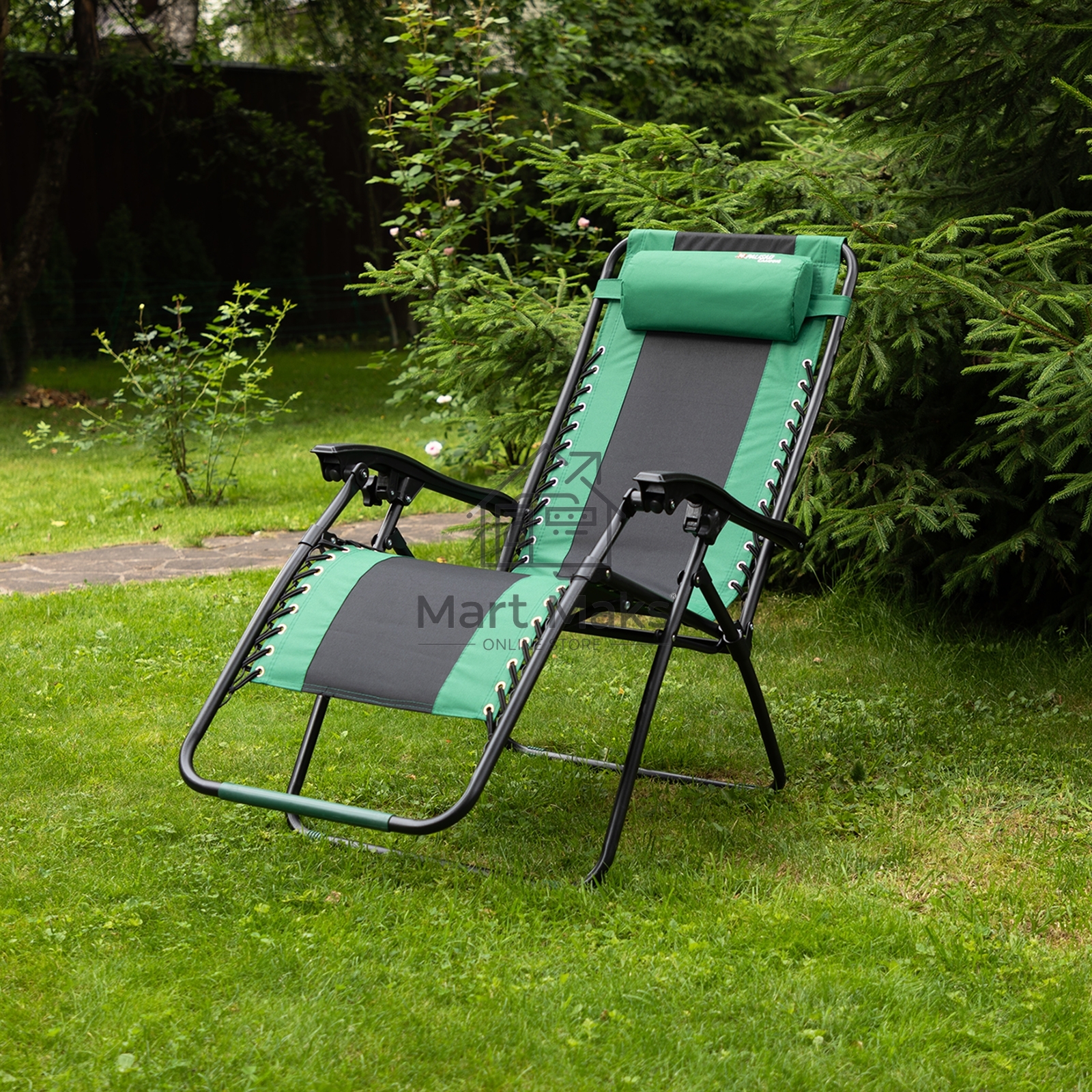 Кресло-шезлонг складное, многопозиционное 160х63,5х109 cм, Camping Palisad