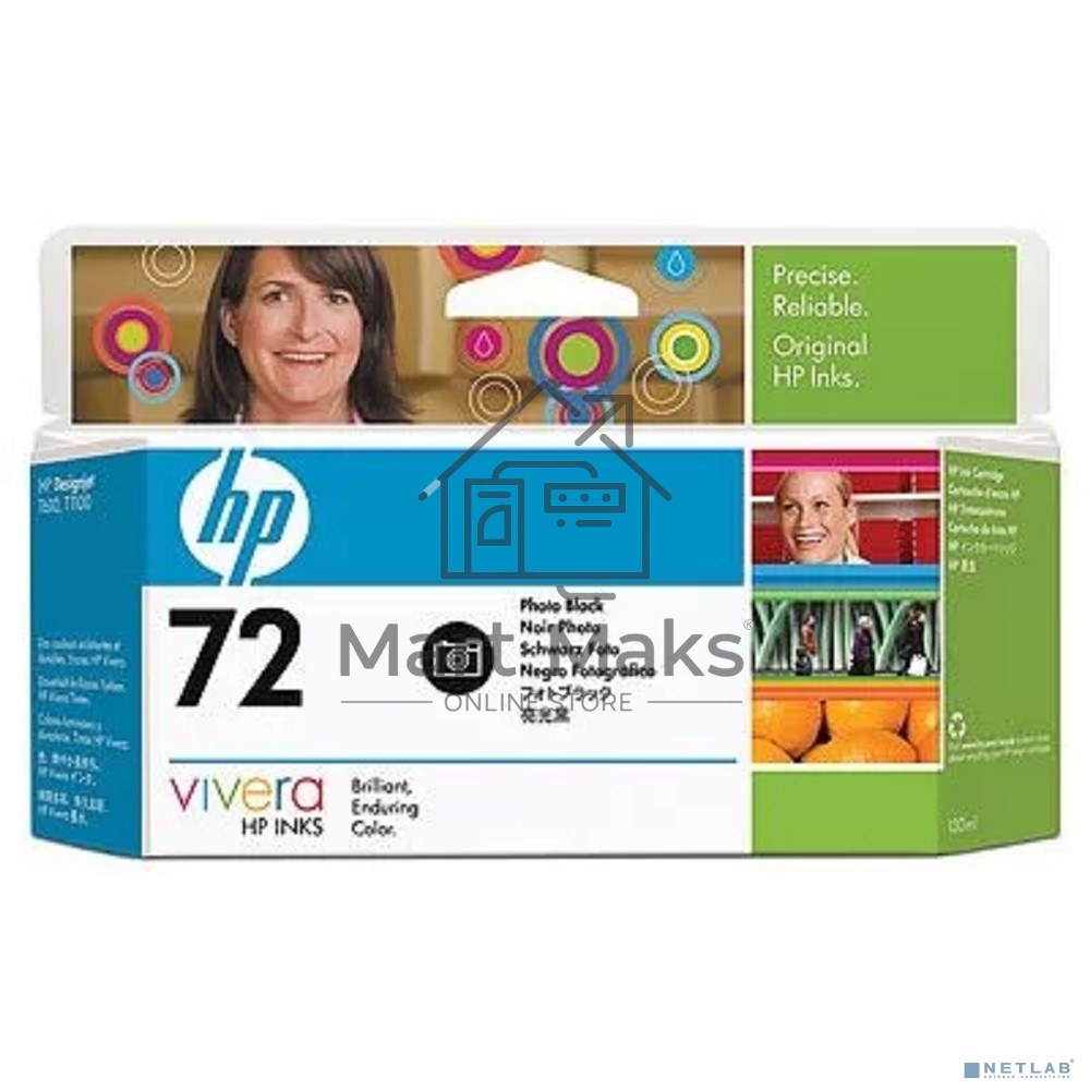 Картридж струйный HP №72 C9370A черный для HP DJ T1100/T610 (130мл)